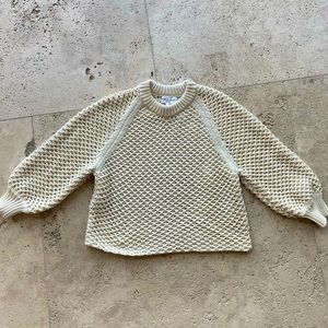 Apiece Apart Merel Funnel Neck Sweater - Cream.